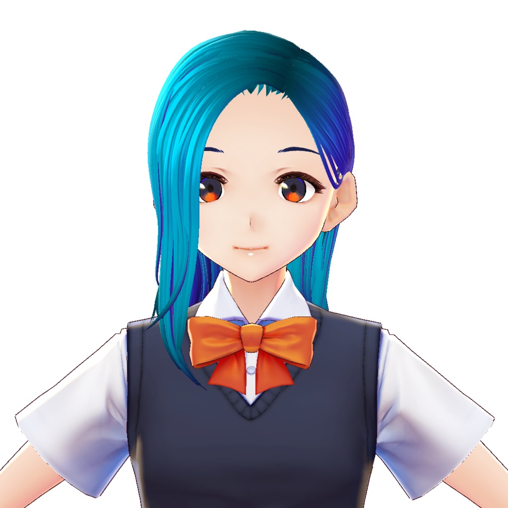 【VRoidヘアプリセット】ワンレングス - 耳かけVer