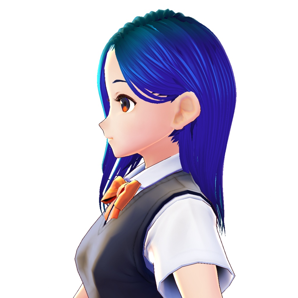 【VRoidヘアプリセット】ワンレングス - 耳かけVer