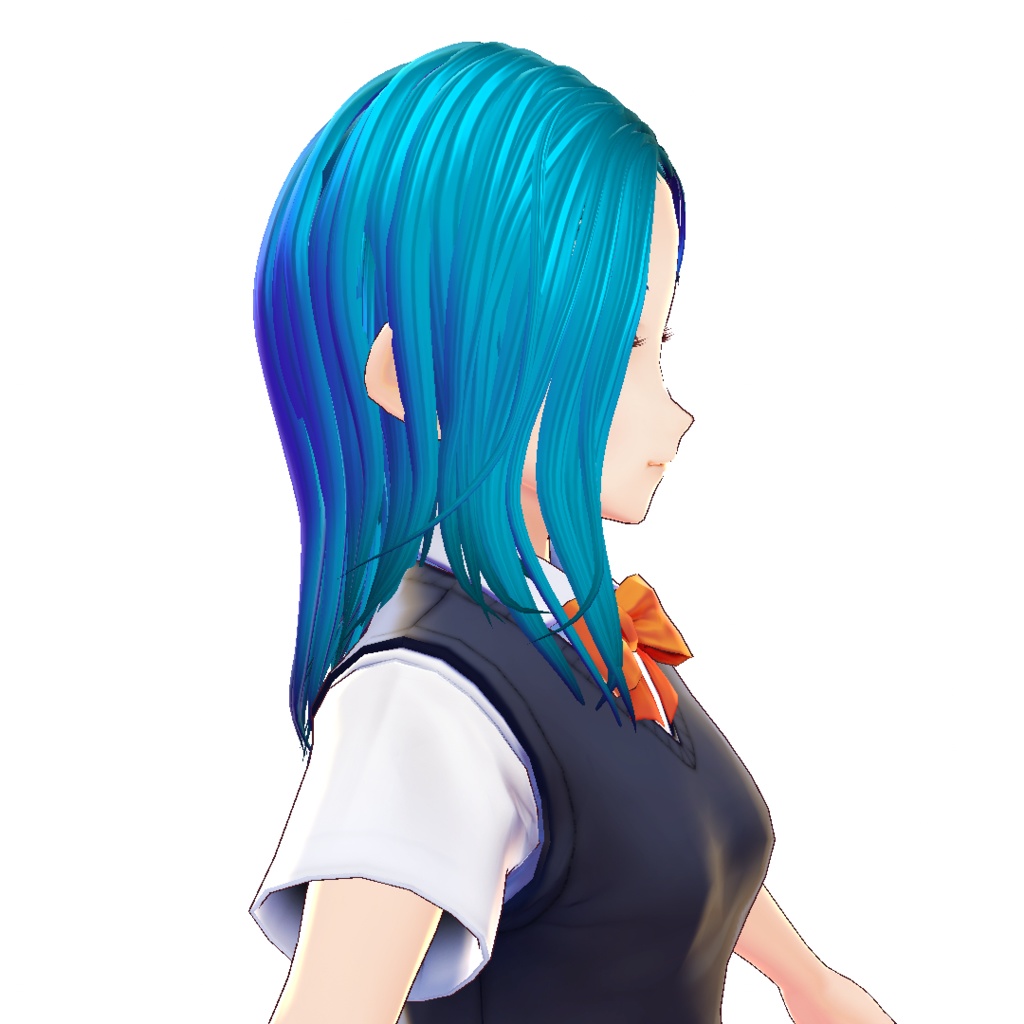 【VRoidヘアプリセット】ワンレングス - 耳かけVer