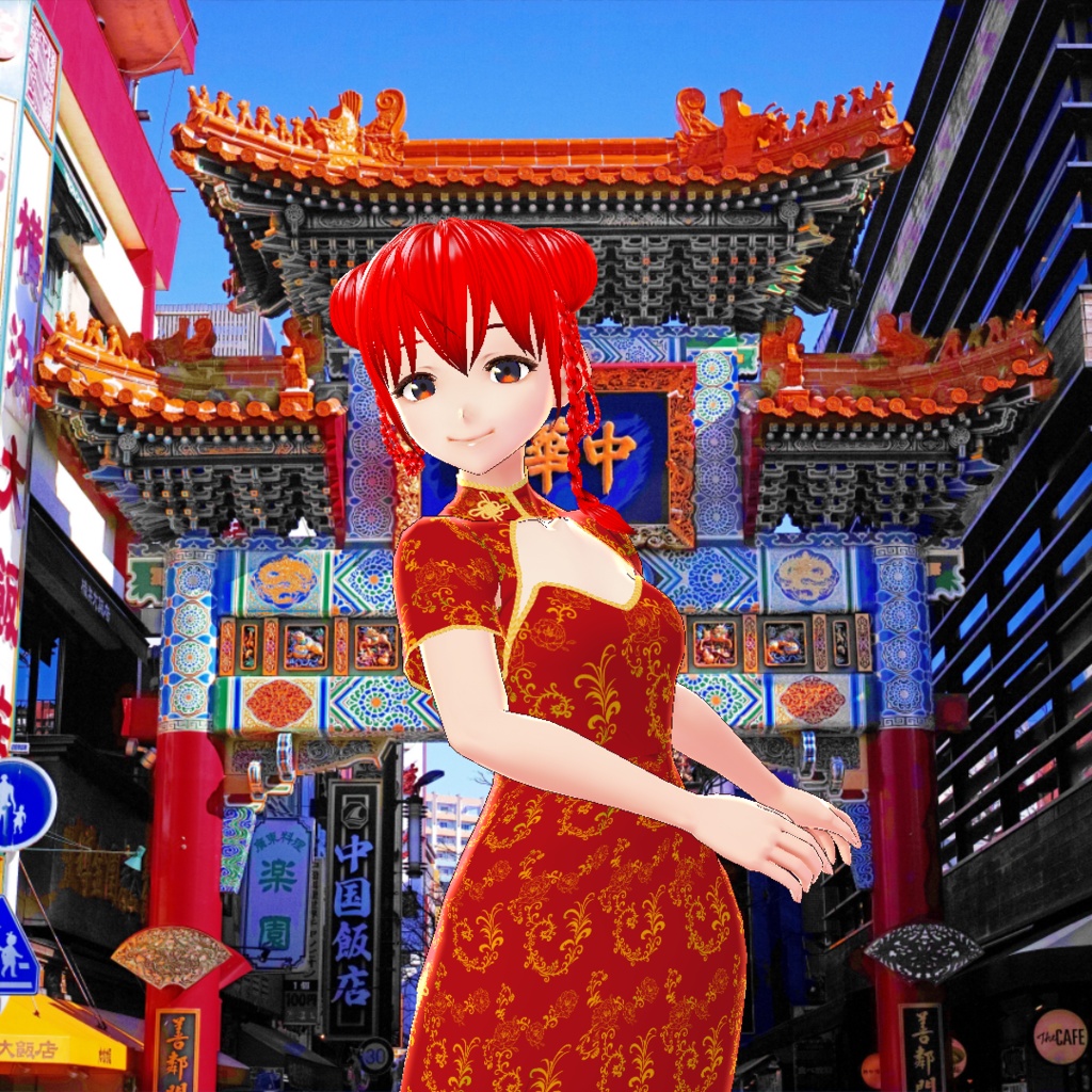 【VRoidヘアプリセット】チャイナヘアー