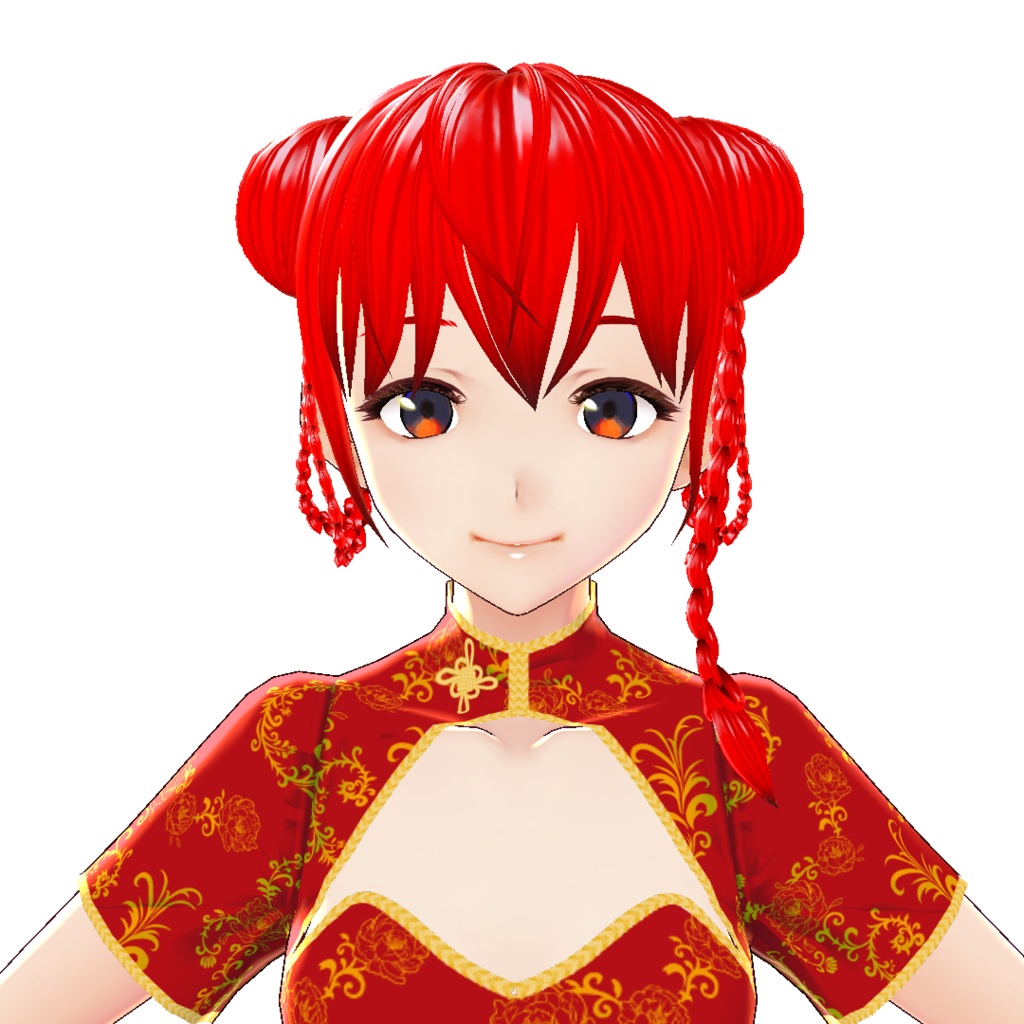 【VRoidヘアプリセット】チャイナヘアー