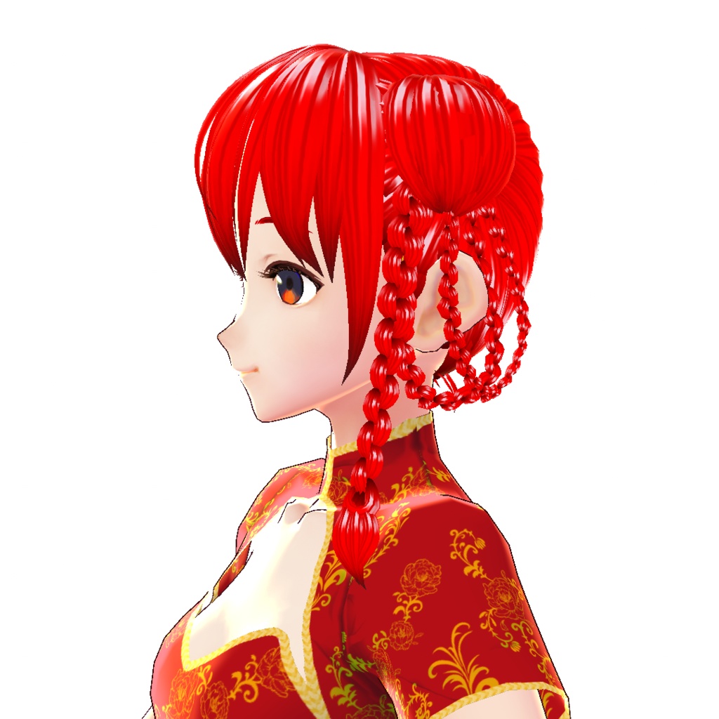 【VRoidヘアプリセット】チャイナヘアー
