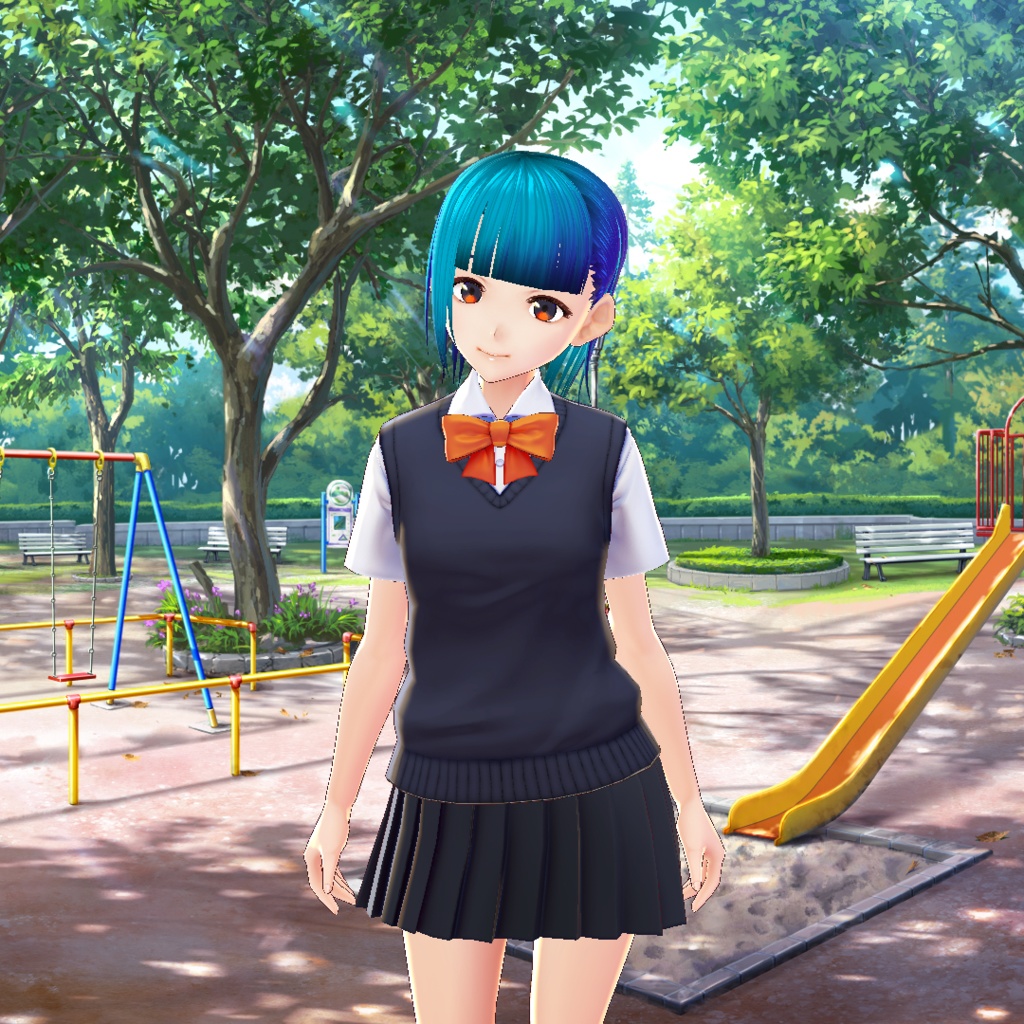 【VRoidヘアプリセット】ぱっつん_耳かけVer