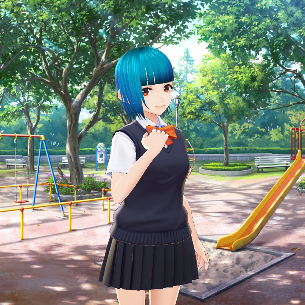 【VRoidヘアプリセット】ぱっつん_耳かけVer