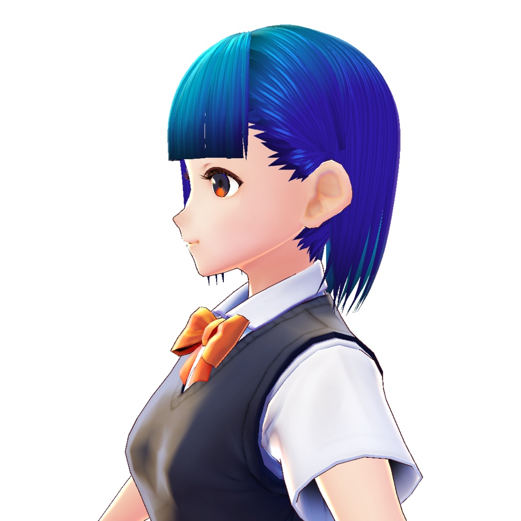 【VRoidヘアプリセット】ぱっつん_耳かけVer