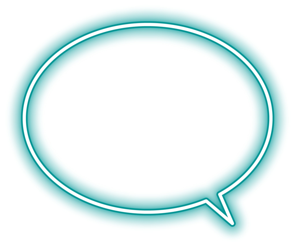 【フリー素材】ネオン管風吹き出し(Vtuber、ライバー、配信者様向け)