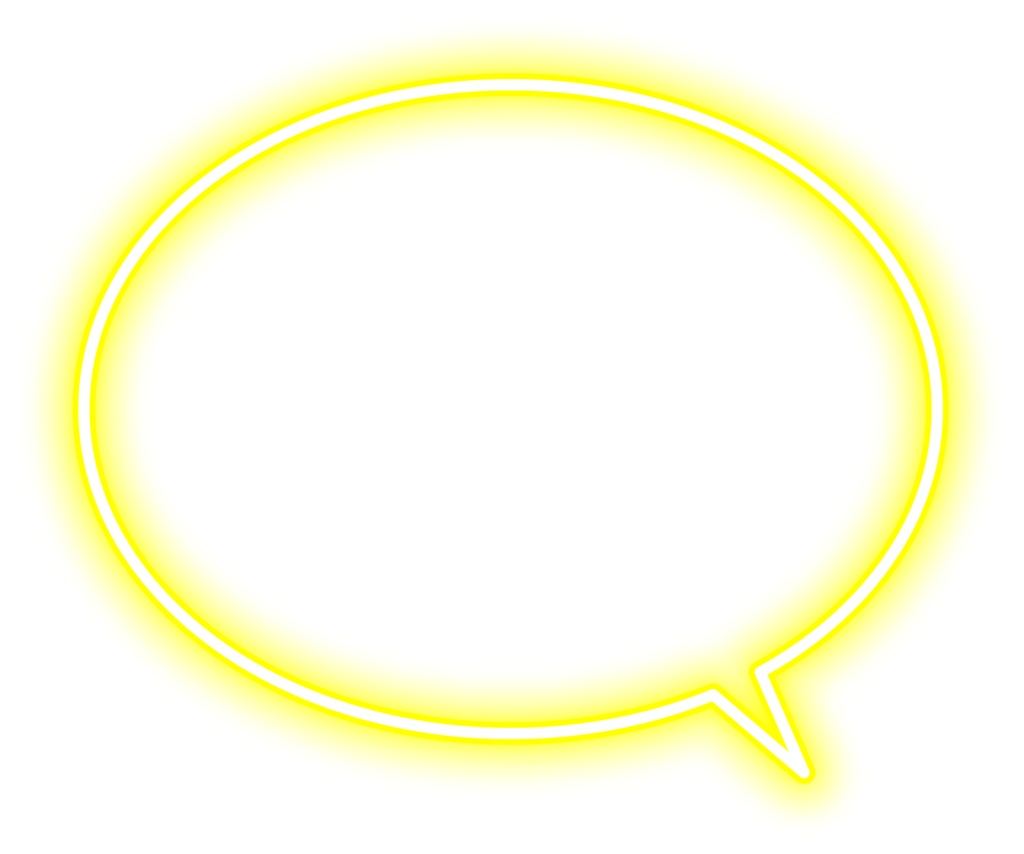 【フリー素材】ネオン管風吹き出し(Vtuber、ライバー、配信者様向け)