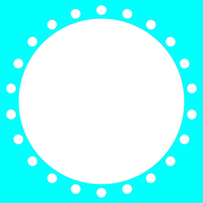【フリー素材】アイコンリング・超シンプル円点線(Vtuber、ライバー、配信者様向け)