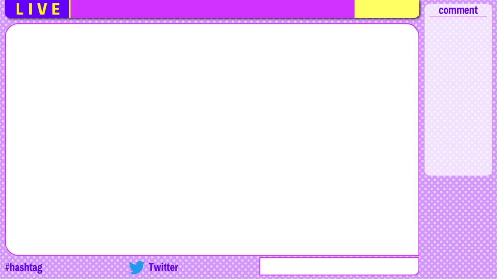 【フリー素材】ゲーム配信画面オーバーレイ(ドット柄)