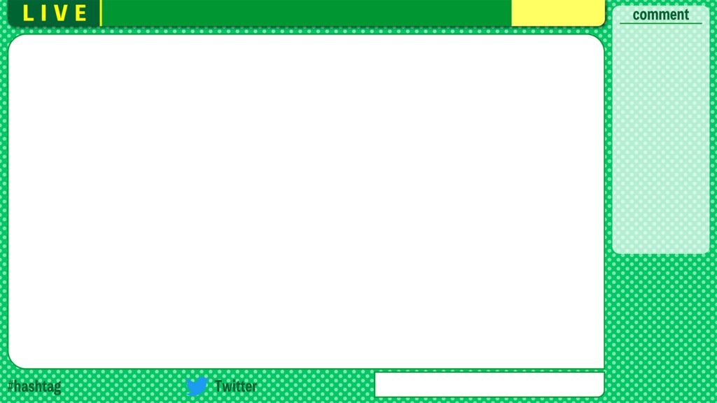 【フリー素材】ゲーム配信画面オーバーレイ(ドット柄)