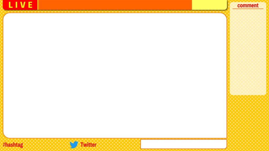 【フリー素材】ゲーム配信画面オーバーレイ(ドット柄)