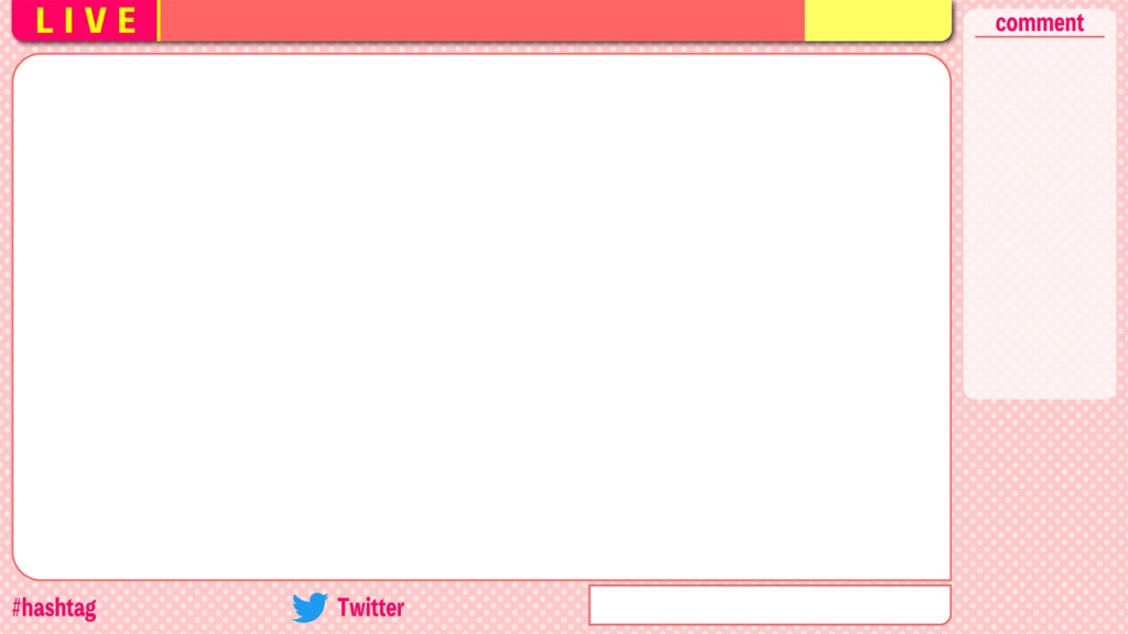 【フリー素材】ゲーム配信画面オーバーレイ(ドット柄)