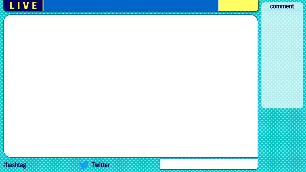 【フリー素材】ゲーム配信画面オーバーレイ(ドット柄)