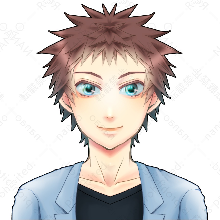 【背景差分4種】男性アイコン