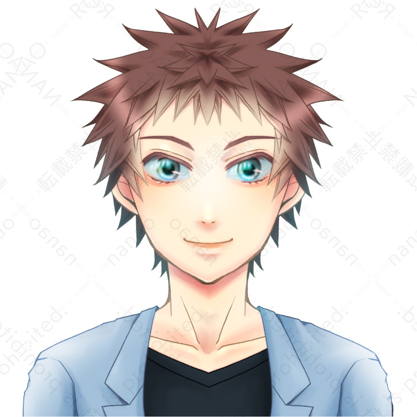 【背景差分4種】男性アイコン