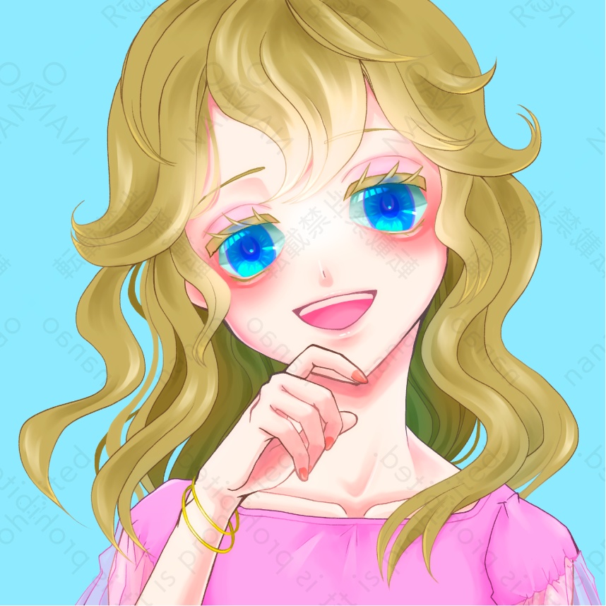 【背景差分5種】女性アイコン