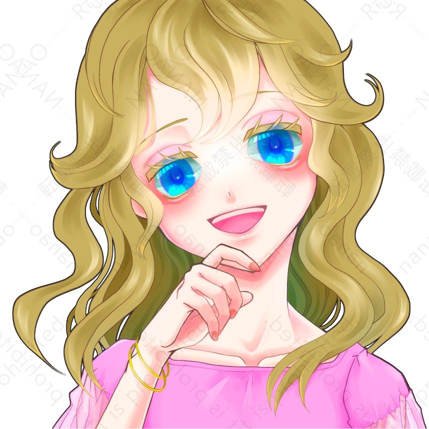 【背景差分5種】女性アイコン