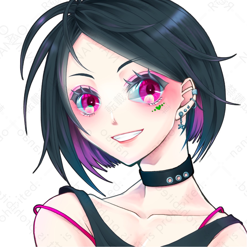 【背景差分5種】女性アイコン