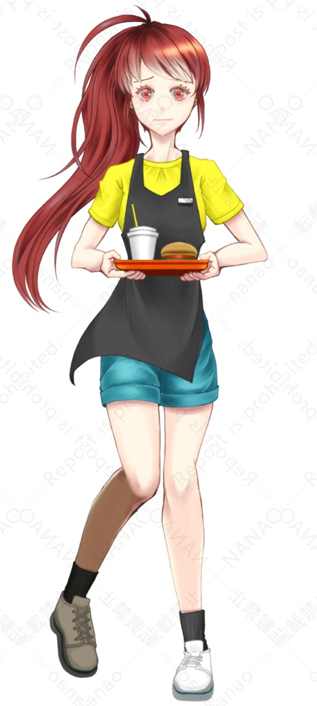 【表情差分6種】女性の立ち絵