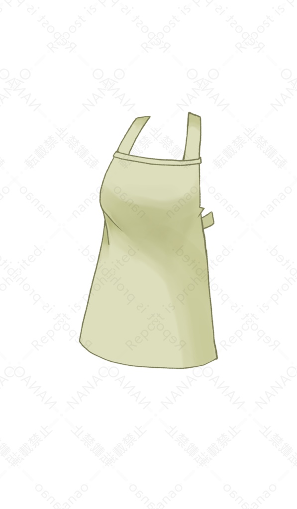 【表情差分7種】女性の立ち絵 エプロン着脱タイプ