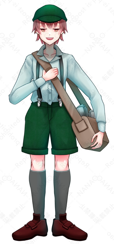 【表情差分10種】新聞売りの少年の立ち絵