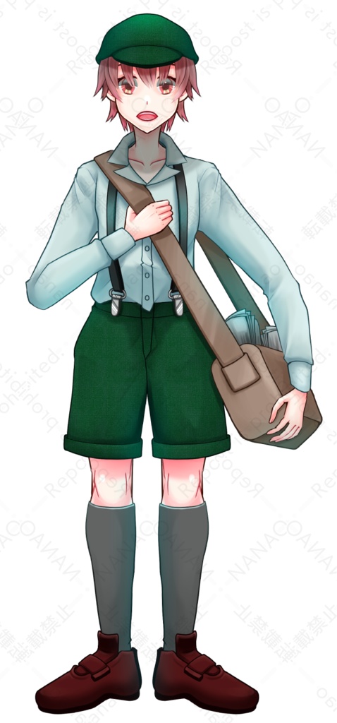 【表情差分10種】新聞売りの少年の立ち絵