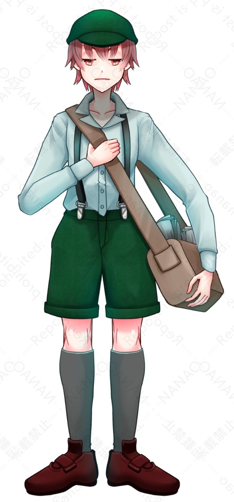 【表情差分10種】新聞売りの少年の立ち絵