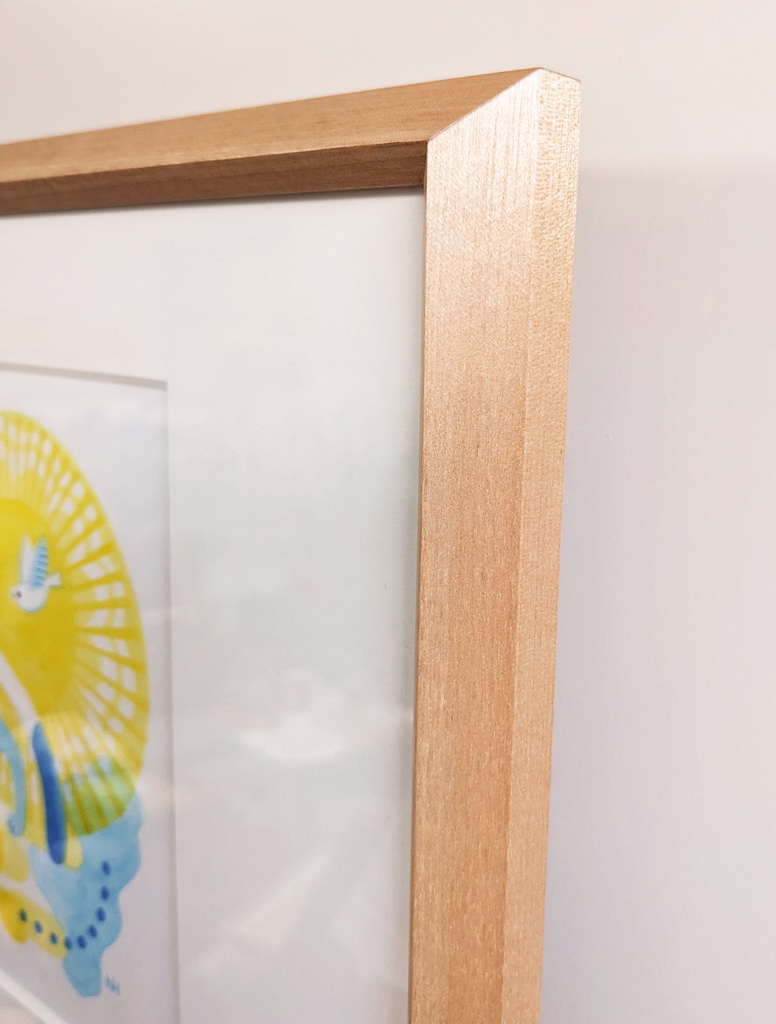 「Cat」2022年制作 1点もの原画・額装込み ケント紙、アクリル絵具