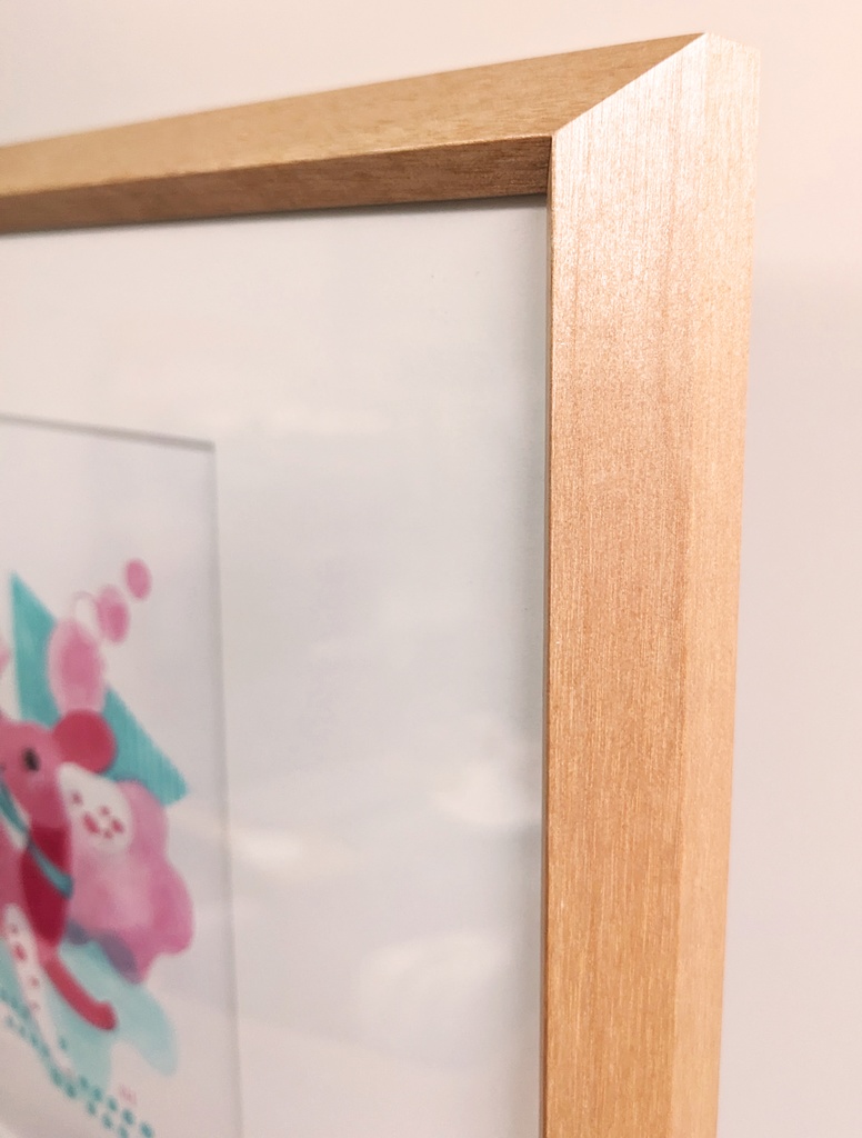 「Dog」2022年制作 1点もの原画・額装込み ケント紙、アクリル絵具