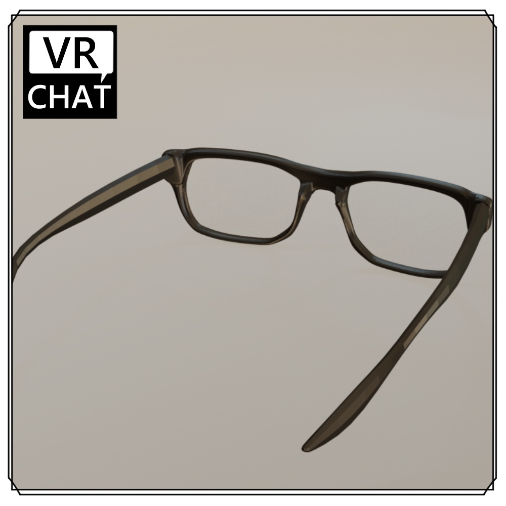 【VRchat想定】シンプルなメガネ【小物/アクセサリー】