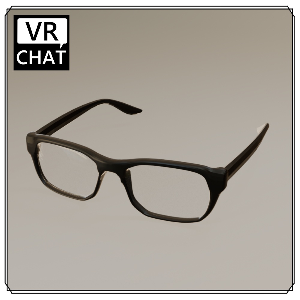 【VRchat想定】シンプルなメガネ【小物/アクセサリー】