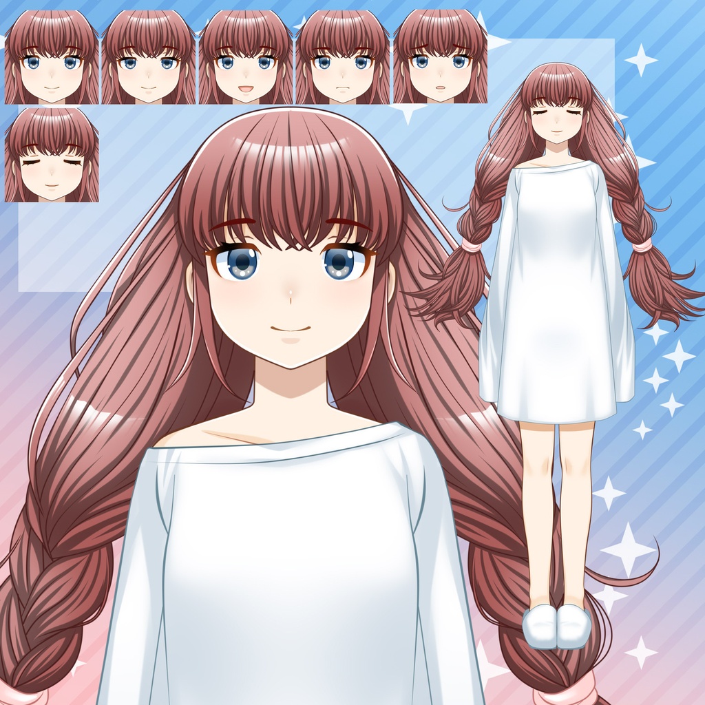 ラフな格好の三つ編み少女