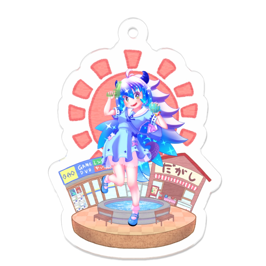 竜山峠るりるら ハッピーハッピーサマー! キービジュアル アクリルキーホルダー