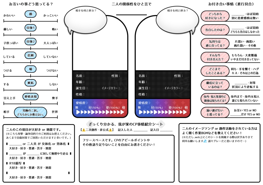 ざっくり分かる、我が家のCP事情紹介シート【プロフィールカード】