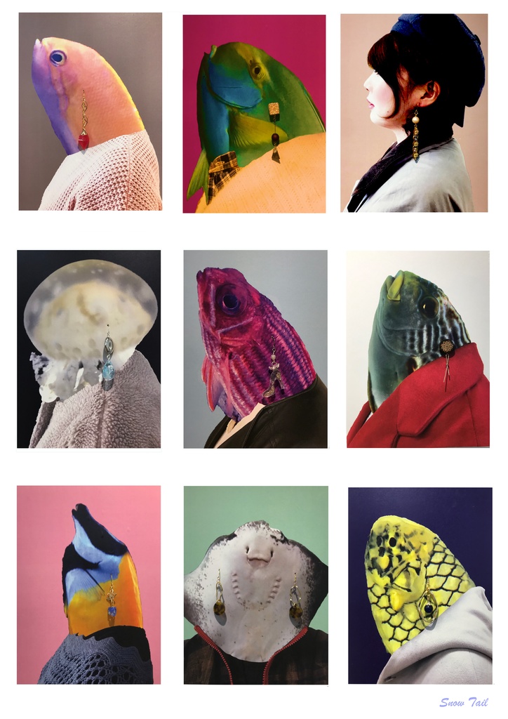 「お客様、ピアスのご試着イメージはこちらでございます」スウェット