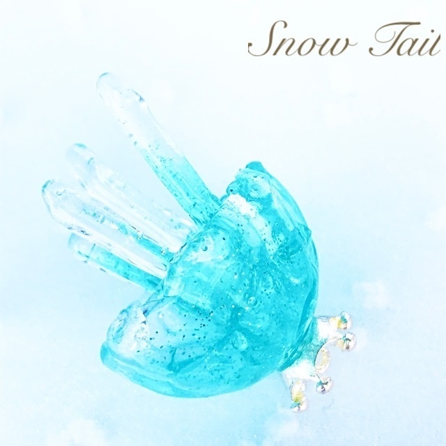 ハンドメイド:海月のチャーム(ブルー)