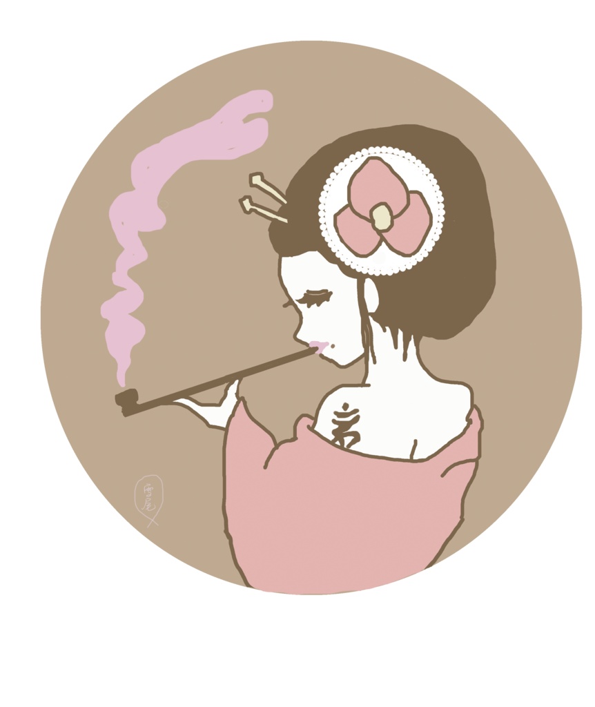 桃色の紫煙 トートバッグSサイズ