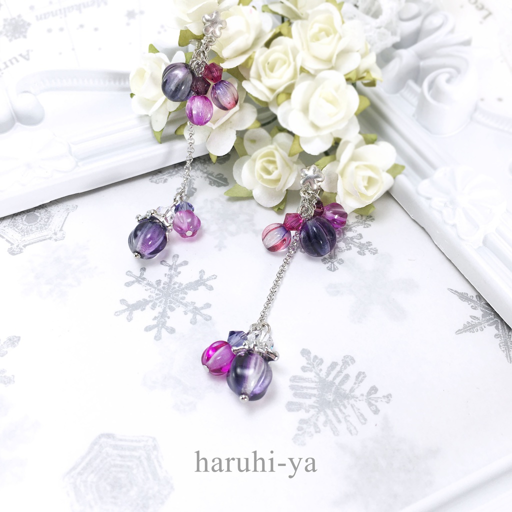 眠り姫・夜更けに灯る茨の花・イヤリング