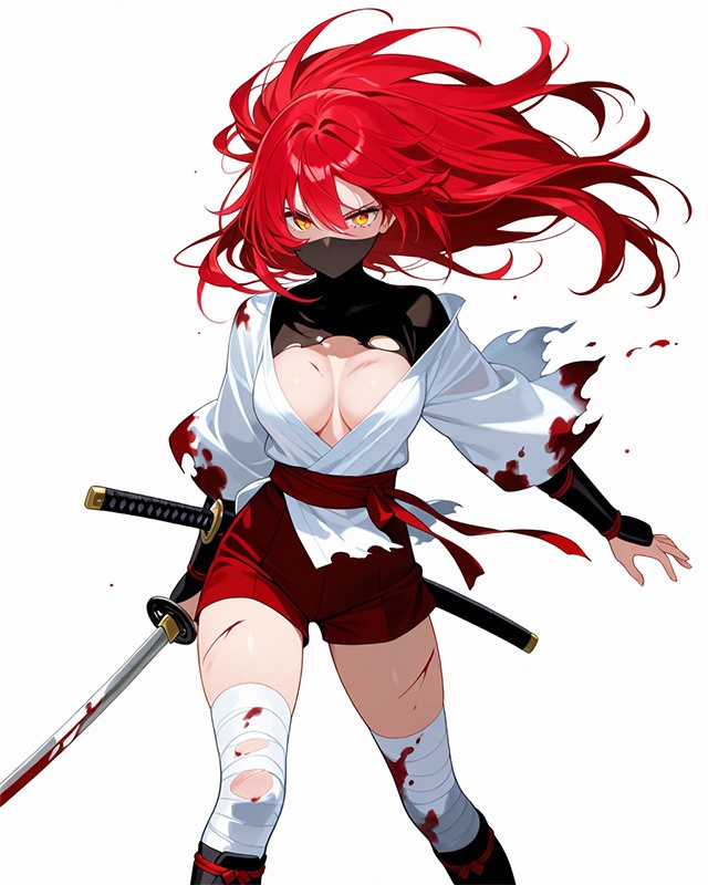 動きのある戦国女性武将【立ち絵素材】無料版+有料版