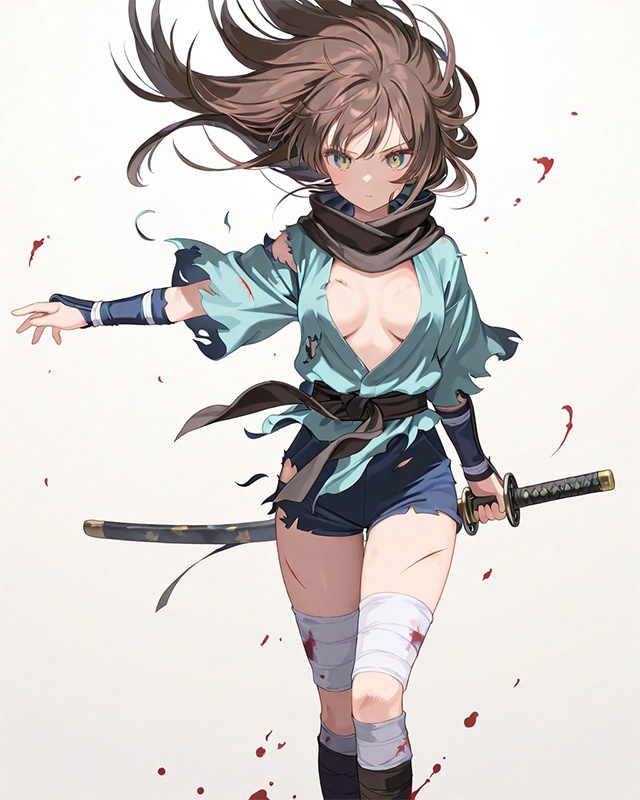 動きのある戦国女性武将【立ち絵素材】無料版+有料版