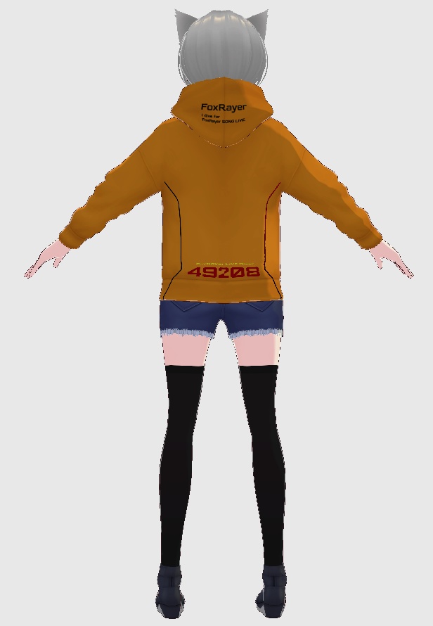 FoxRayerデザインパーカー(フォックスブラウン)