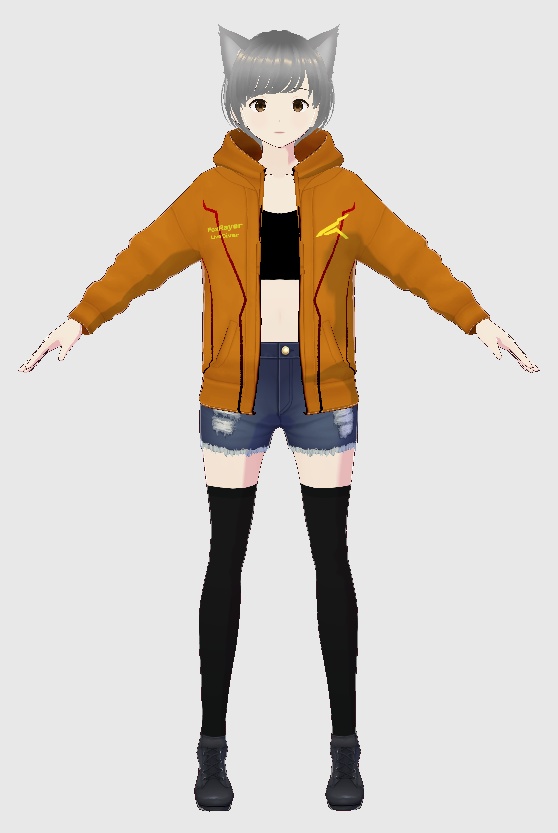 FoxRayerデザインパーカー(フォックスブラウン)