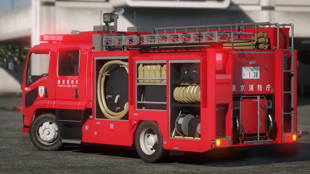 ISUZU foward 2t水槽付ポンプ車