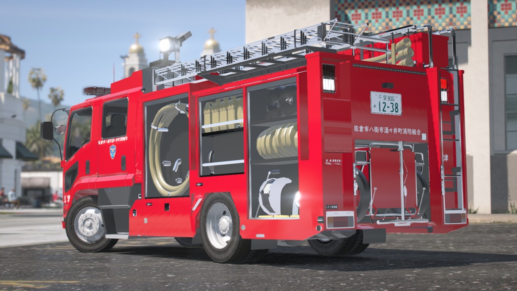 ISUZU foward 2t水槽付ポンプ車