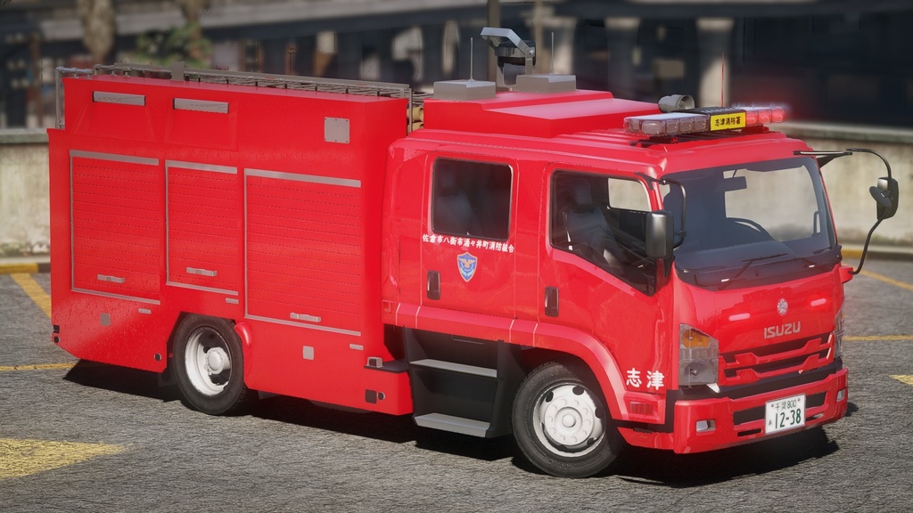 ISUZU foward 2t水槽付ポンプ車