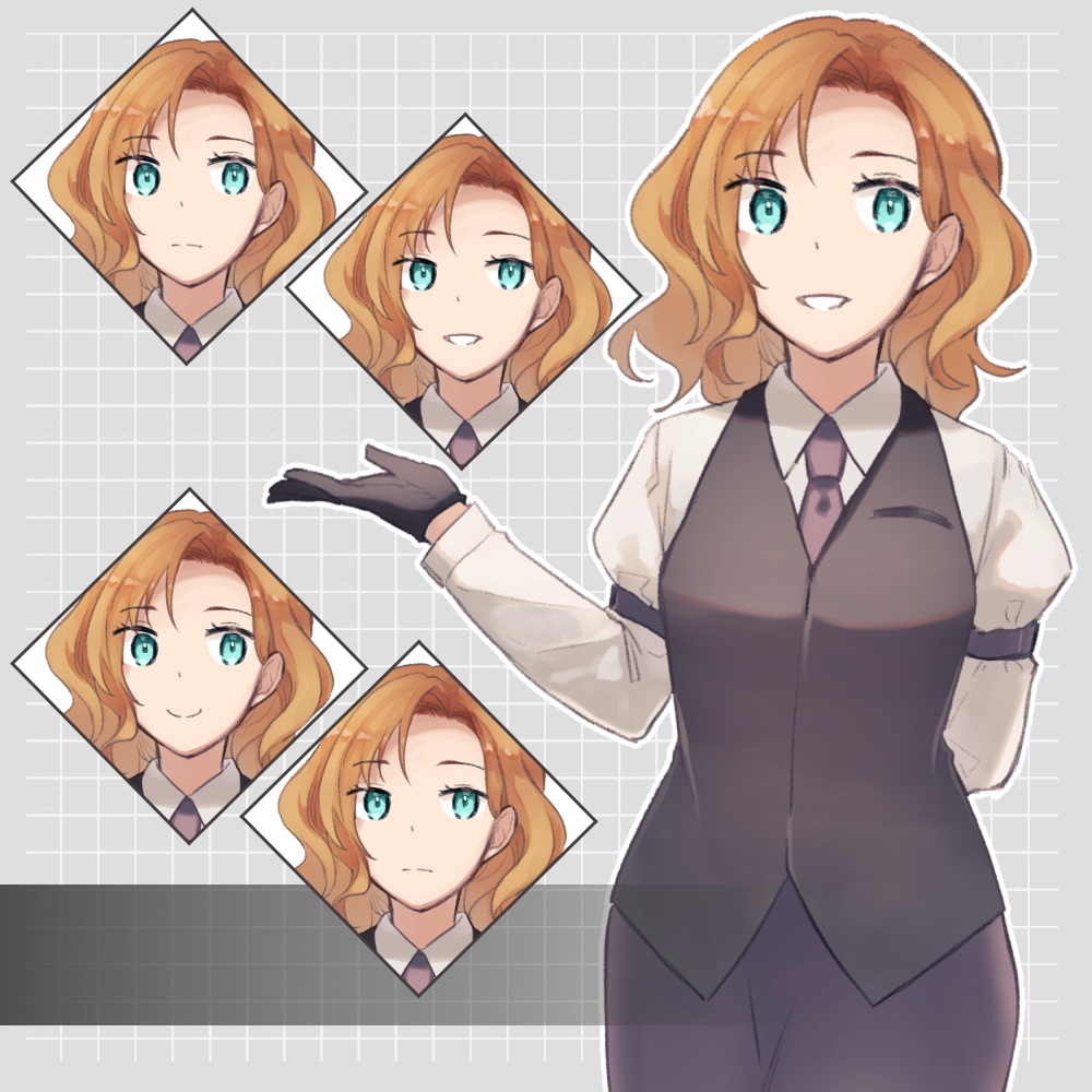 【立ち絵】進行役のお姉さん（つけ耳差分あり）