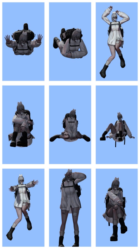 VRChat unity向けポーズアニメーション ver1