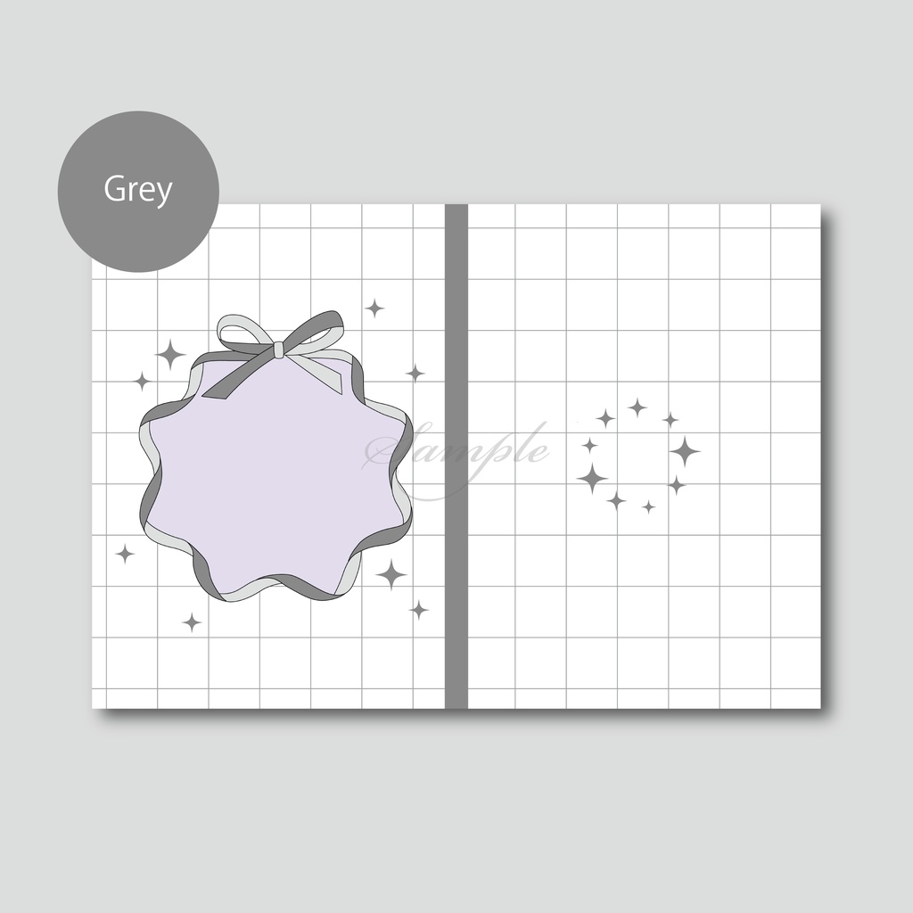 【背幅調整不要】同人誌表紙用テンプレート・Ribbon