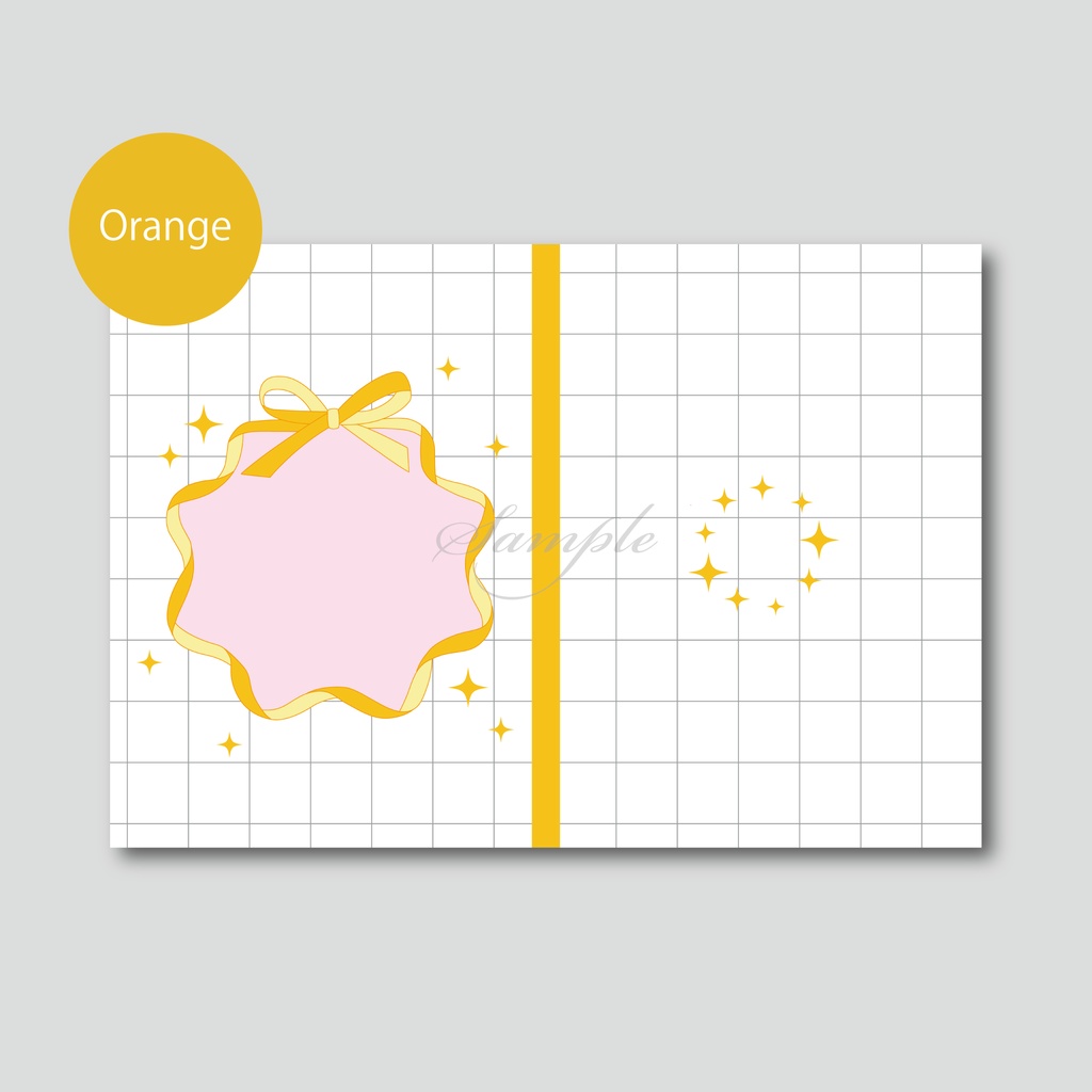 【背幅調整不要】同人誌表紙用テンプレート・Ribbon