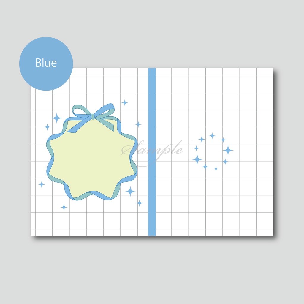 【背幅調整不要】同人誌表紙用テンプレート・Ribbon